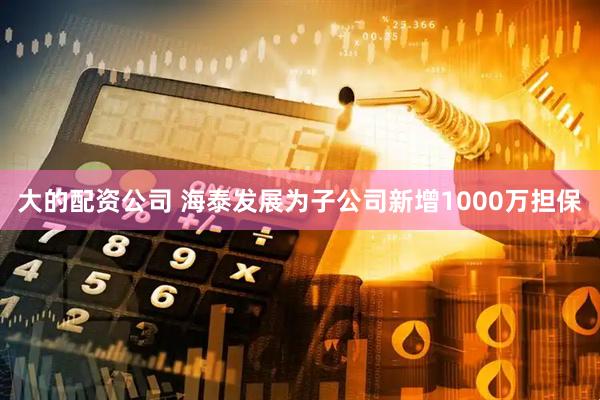 大的配资公司 海泰发展为子公司新增1000万担保