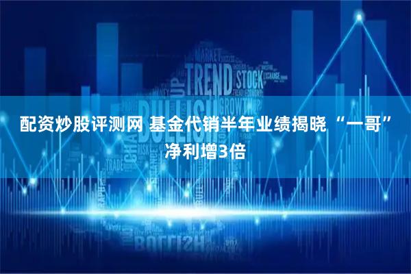配资炒股评测网 基金代销半年业绩揭晓 “一哥”净利增3倍